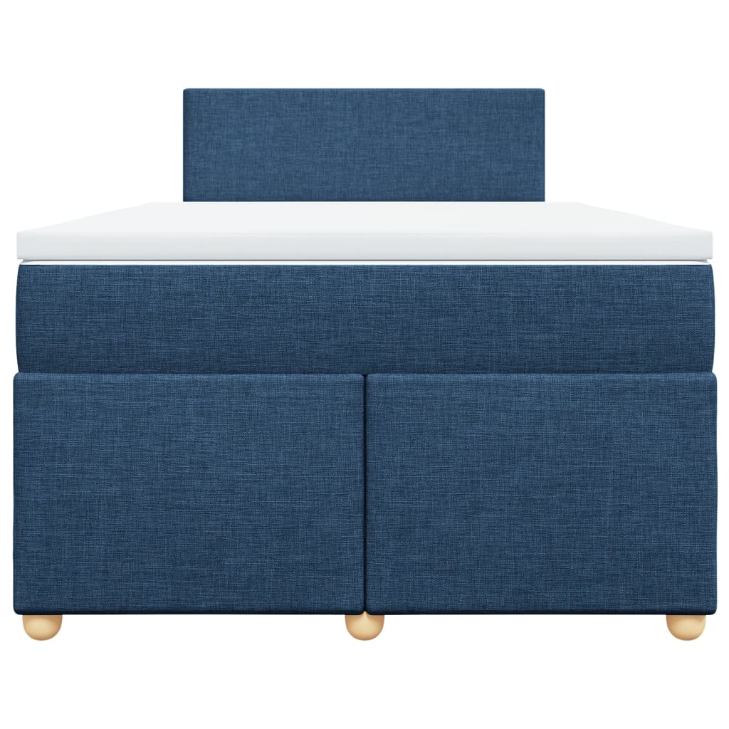 vidaXL Giroletto a Molle con Materasso Blu 120x190 cm in Tessuto