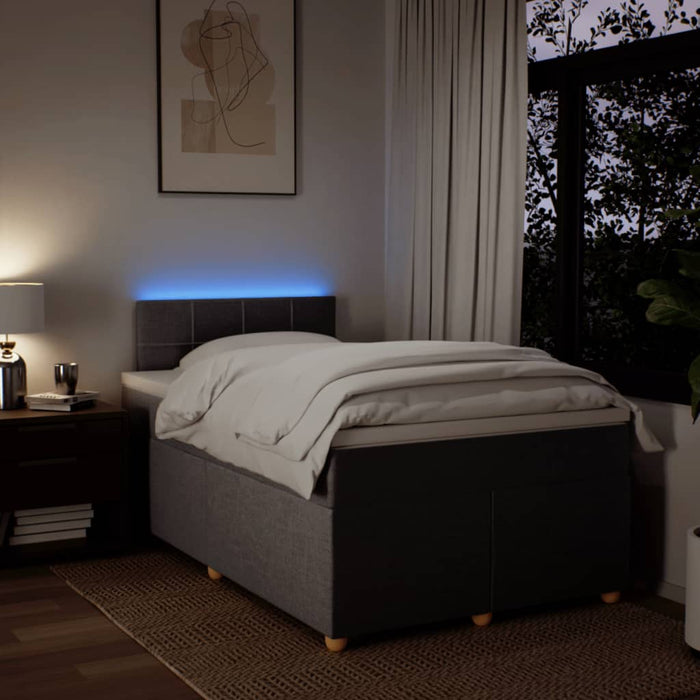 Giroletto a Molle con Materasso Tortora 120x190 cm in Tessuto