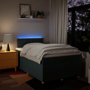 vidaXL Giroletto a Molle con Materasso Blu 120x190 cm in Tessuto