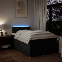 Giroletto a Molle con Materasso Nero 120x190 cm in Tessuto 3288928