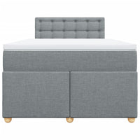 vidaXL Giroletto a Molle con Materasso Grigio Chiaro 120x190cm Tessuto