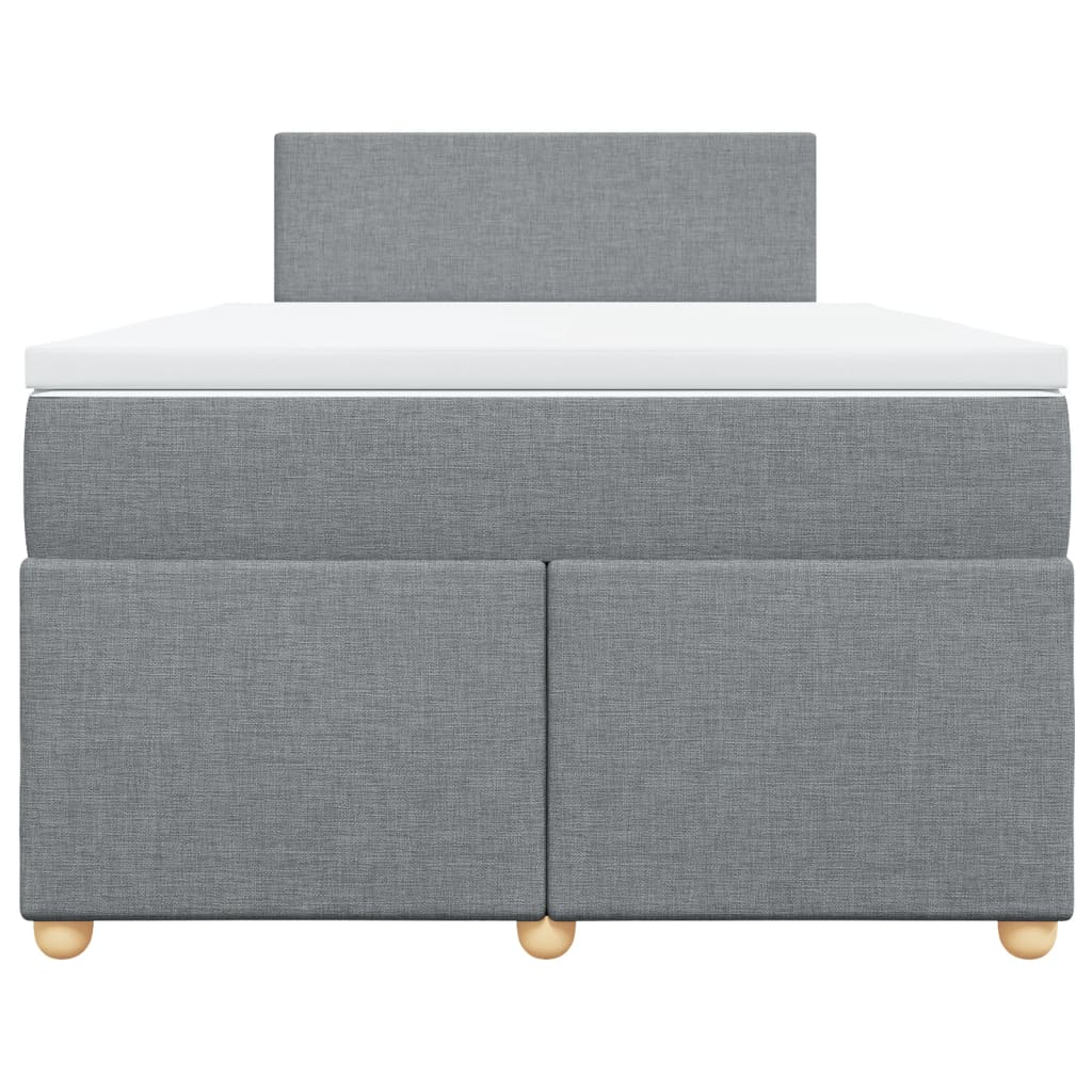 Giroletto a Molle con Materasso Grigio Chiaro 120x200cm Tessuto