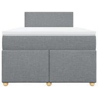 Giroletto a Molle con Materasso Grigio Chiaro 120x200cm Tessuto