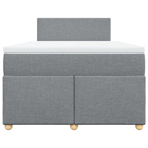 Giroletto a Molle con Materasso Grigio Chiaro 120x200cm Tessuto