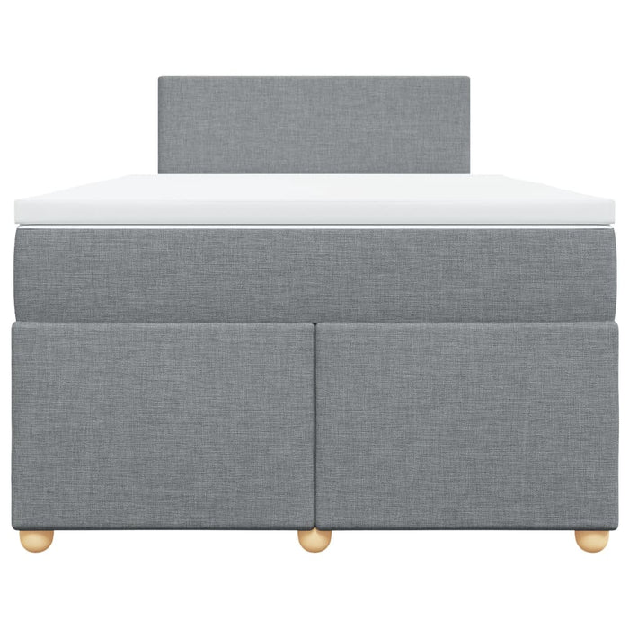 Giroletto a Molle con Materasso Grigio Chiaro 120x200cm Tessuto