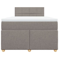 vidaXL Giroletto a Molle con Materasso Tortora 120x200 cm in Tessuto