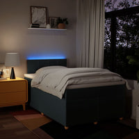 vidaXL Giroletto a Molle con Materasso Blu 120x200 cm in Tessuto