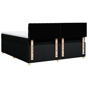 Giroletto a Molle con Materasso Nero 180x200 cm in Tessuto 3289068