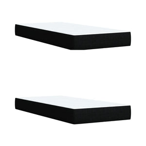 Giroletto a Molle con Materasso Nero 200x200 cm in Tessuto