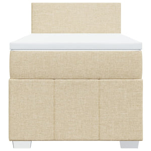 Giroletto a Molle con Materasso Crema 80x200 cm inTessuto