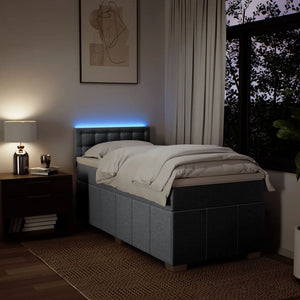 Giroletto a Molle con Materasso Grigio Chiaro 80x200 cm Tessuto