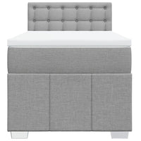 Giroletto a Molle con Materasso Grigio Chiaro 80x200 cm Tessuto