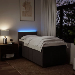 Giroletto a Molle con Materasso Marrone Scuro 90x190cm Tessuto 3289219