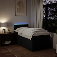 Giroletto a Molle con Materasso Nero 90x190 cm in Tessuto 3289225