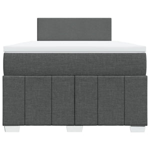 vidaXL Giroletto a Molle con Materasso Grigio Scuro 120x190cm Tessuto