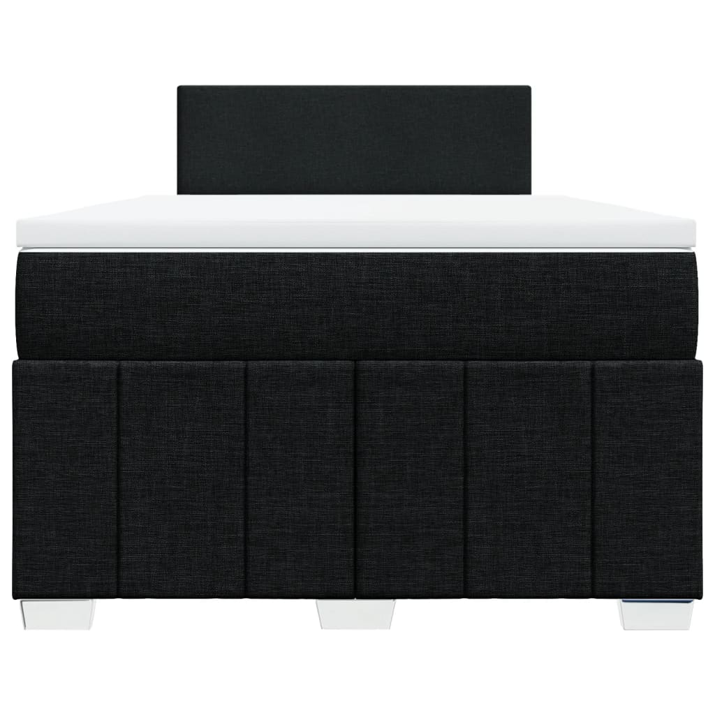 vidaXL Giroletto a Molle con Materasso Nero 120x190 cm in Tessuto