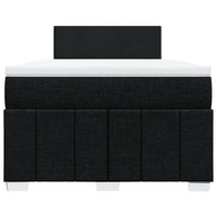 vidaXL Giroletto a Molle con Materasso Nero 120x190 cm in Tessuto
