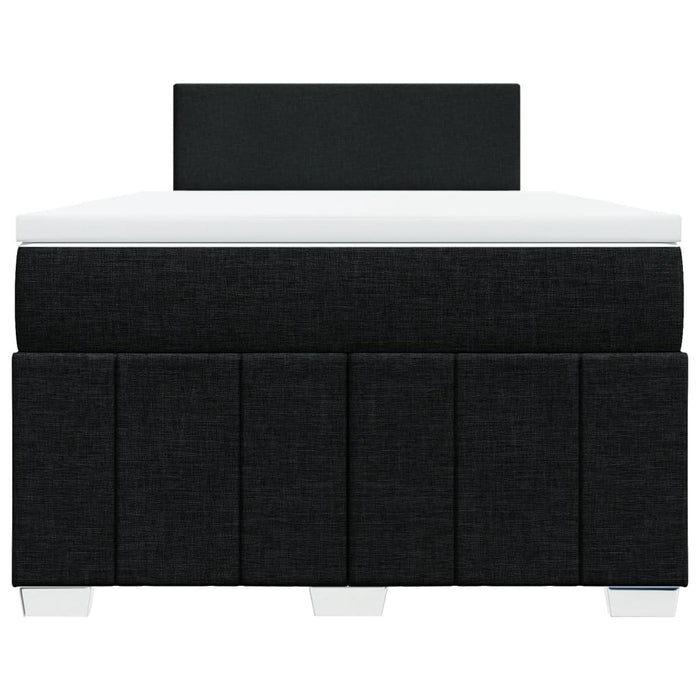 vidaXL Giroletto a Molle con Materasso Nero 120x190 cm in Tessuto