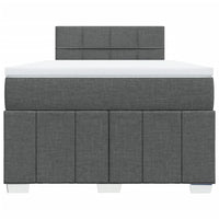 vidaXL Giroletto a Molle con Materasso Grigio Scuro 120x190cm Tessuto