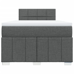 vidaXL Giroletto a Molle con Materasso Grigio Scuro 120x190cm Tessuto