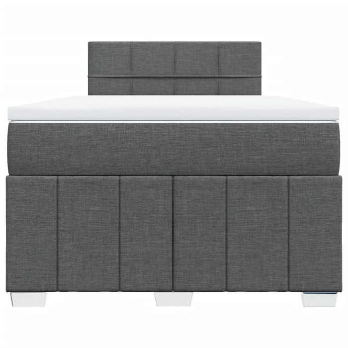vidaXL Giroletto a Molle con Materasso Grigio Scuro 120x190cm Tessuto