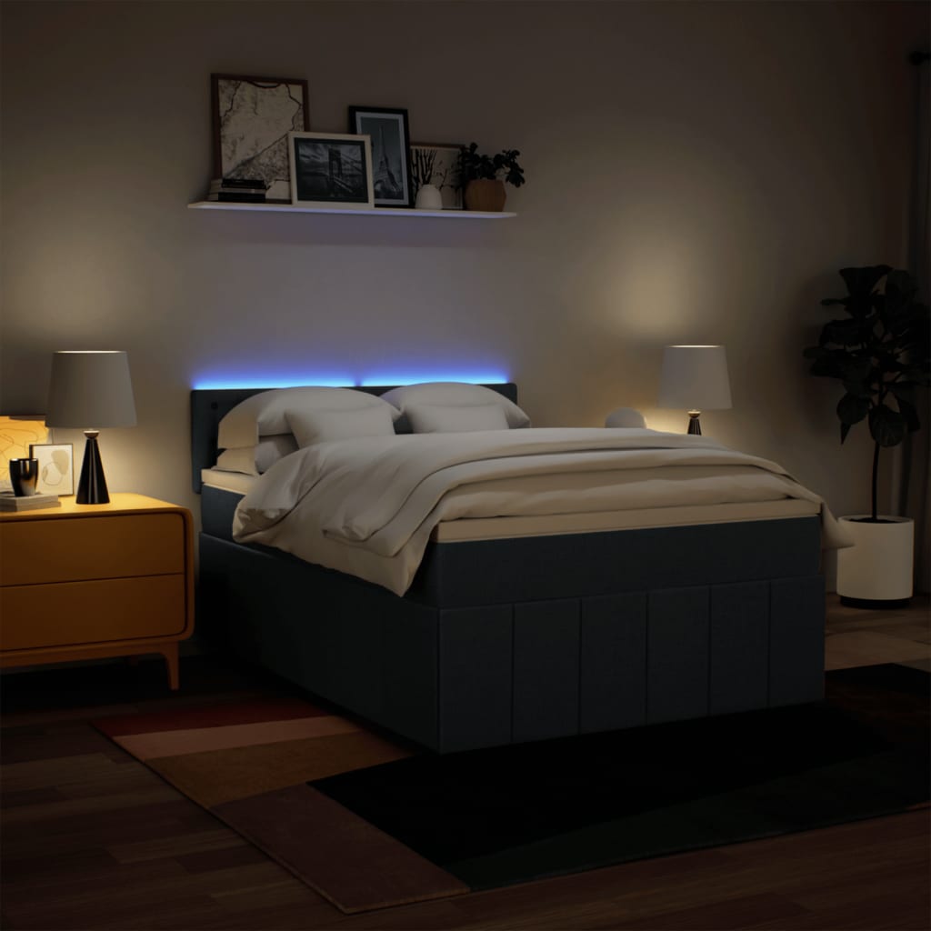 Giroletto a Molle con Materasso Blu 160x200 cm in Tessuto 3289439