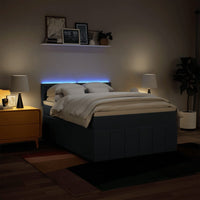 Giroletto a Molle con Materasso Blu 160x200 cm in Tessuto 3289439