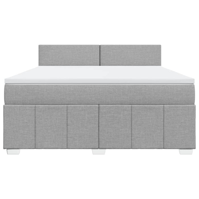 Giroletto a Molle con Materasso Grigio Chiaro180x200 cm Tessuto 3289440