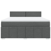 Giroletto a Molle con Materasso Grigio Scuro 180x200 cm Tessuto 3289441