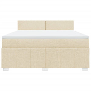 Giroletto a Molle con Materasso Crema 180x200 cm in Tessuto 3289445