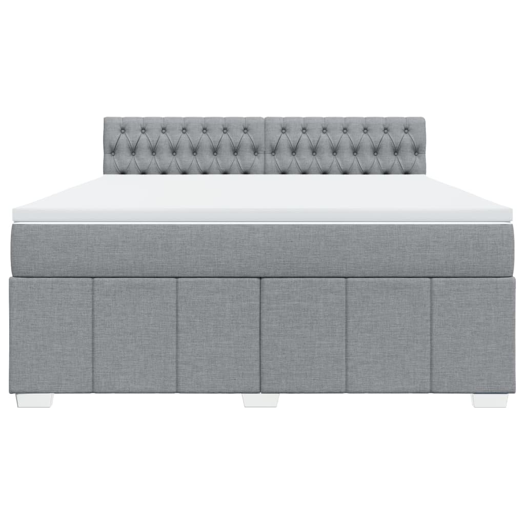 Giroletto a Molle con Materasso Grigio Chiaro180x200 cm Tessuto 3289454