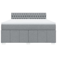 Giroletto a Molle con Materasso Grigio Chiaro180x200 cm Tessuto 3289454