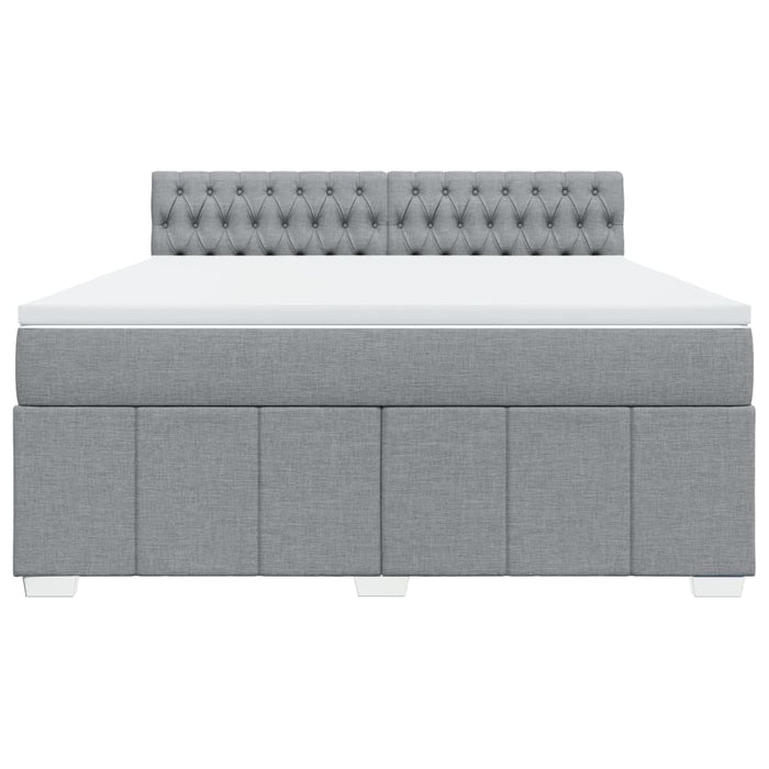 Giroletto a Molle con Materasso Grigio Chiaro180x200 cm Tessuto 3289454