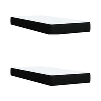 vidaXL Giroletto a Molle con Materasso Nero 200x200 cm in Tessuto