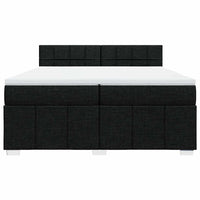 Giroletto a Molle con Materasso Nero 200x200 cm in Tessuto 3289477