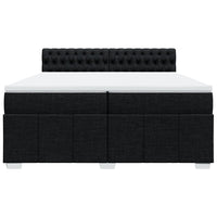 Giroletto a Molle con Materasso Nero 200x200 cm in Tessuto 3289484