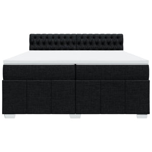 Giroletto a Molle con Materasso Nero 200x200 cm in Tessuto 3289484