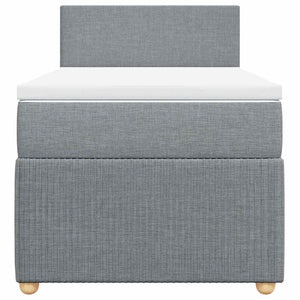 vidaXL Giroletto a Molle con Materasso Grigio Chiaro 80x200 cm Tessuto