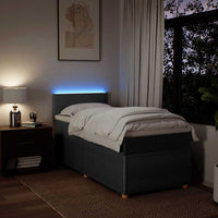 vidaXL Giroletto a Molle con Materasso Grigio Scuro 80x200 cm Tessuto