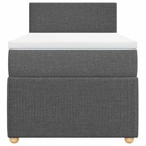 vidaXL Giroletto a Molle con Materasso Grigio Scuro 80x200 cm Tessuto