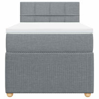 Giroletto a Molle con Materasso Grigio Chiaro 80x200 cm Tessuto 3289583