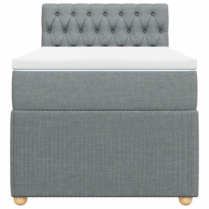 Giroletto a Molle con Materasso Grigio Chiaro 80x200 cm Tessuto 3289590