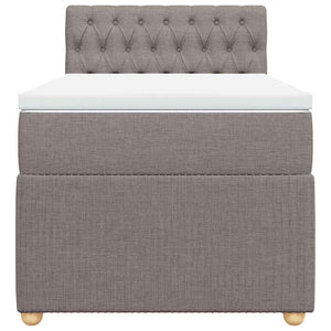 vidaXL Giroletto a Molle con Materasso Tortora 80x200 cm inTessuto