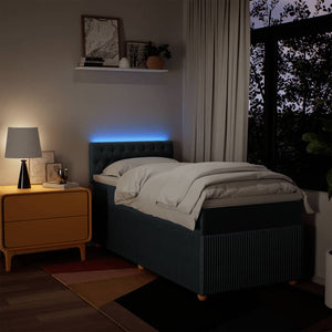 vidaXL Giroletto a Molle con Materasso Blu 80x200 cm inTessuto