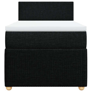 Giroletto a Molle con Materasso Nero 90x190 cm in Tessuto 3289606