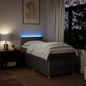 Giroletto a Molle con Materasso Tortora 90x190 cm in Tessuto 3289608