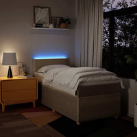 Giroletto a Molle con Materasso Crema 90x190 cm in Tessuto 3289609