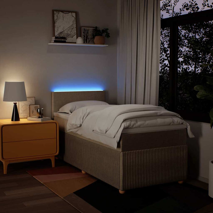 Giroletto a Molle con Materasso Crema 90x190 cm in Tessuto 3289609