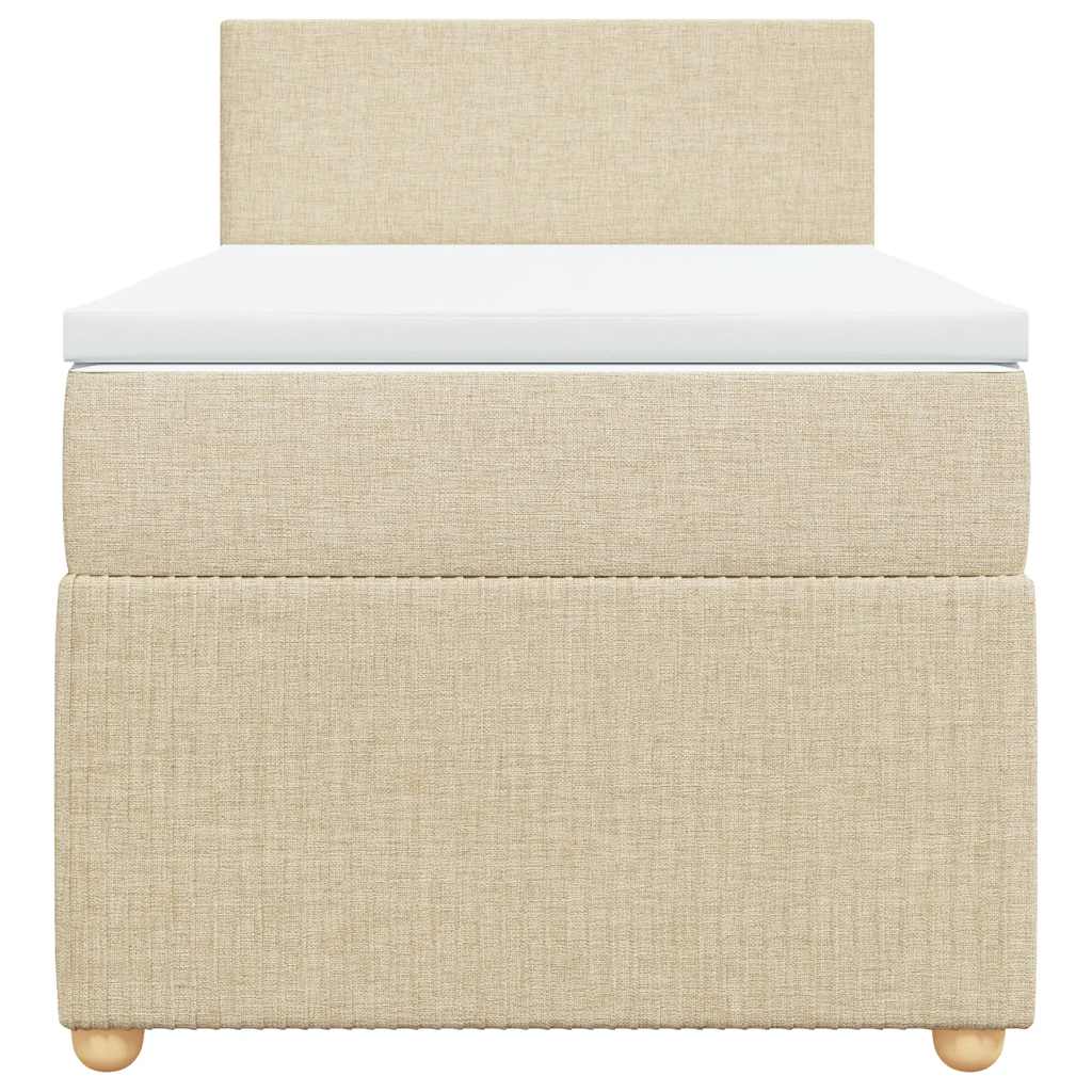 Giroletto a Molle con Materasso Crema 90x190 cm in Tessuto 3289609