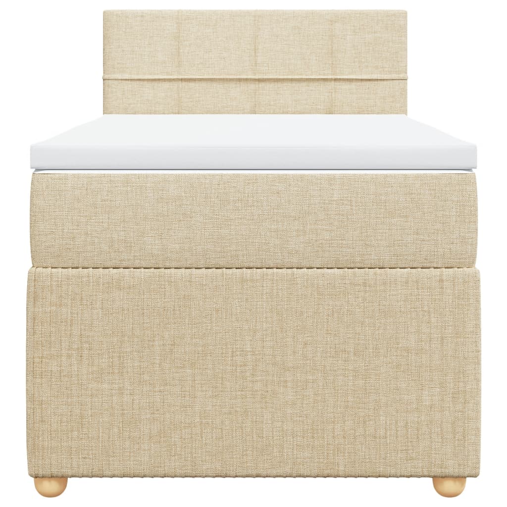 Giroletto a Molle con Materasso Crema 90x190 cm in Tessuto 3289616